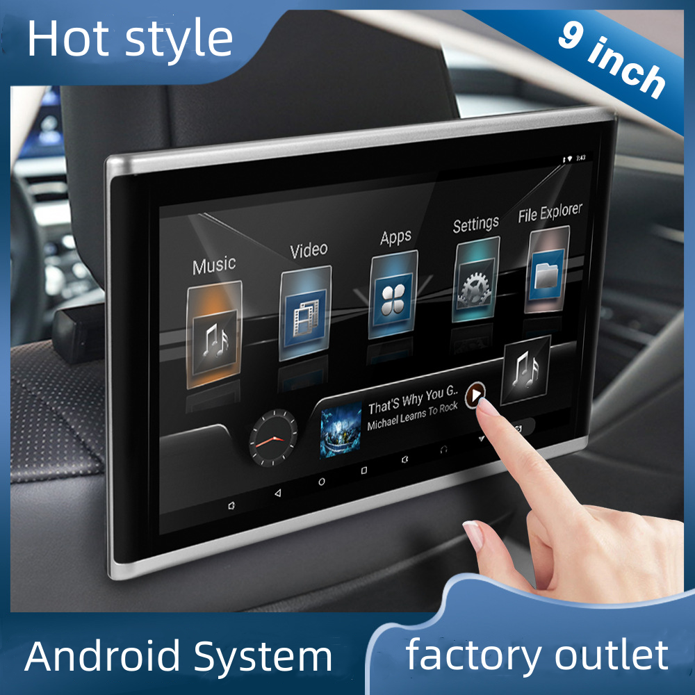 headrest touch screen HD 9/10.1-inch android car headrest monitor MP5 Rear seat entertainment headrest car dvd player monitor