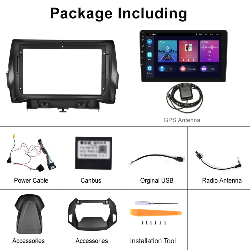 Podofo 9" Android Car Stereo For Ford Kuga (Escape) 2013 Car Radio Autoradio Carplay Android Auto GPS Wifi Hifi Audio FM RDS