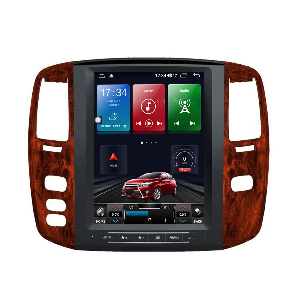 Tesla Style 12.1 inch Vertical Screen Stereo Android Car Radio Audio Player For Lexus Lx470 2002 2003 2004 2005 2006 2007
