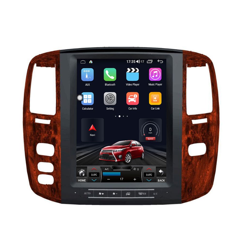 Tesla Style 12.1 inch Vertical Screen Stereo Android Car Radio Audio Player For Lexus Lx470 2002 2003 2004 2005 2006 2007