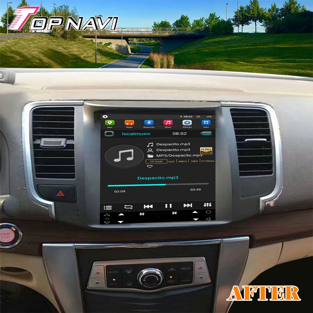 9.7inch Touch Screen Car DVD Player Android Auto Radio Multimedia System GPS For Tesla Style Nissan Teana 2008 - 2012