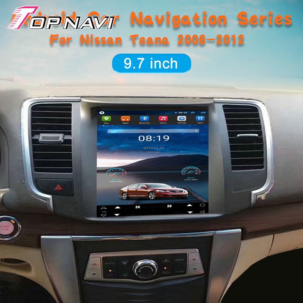9.7inch Touch Screen Car DVD Player Android Auto Radio Multimedia System GPS For Tesla Style Nissan Teana 2008 - 2012
