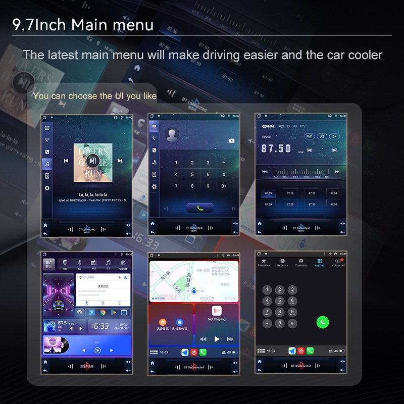 Maisimei Android Carplay Auto Car DVD Player For NISSAN 2008-2011 TIIDA support manual and auto 9.7INCH Multimedia Car Ra