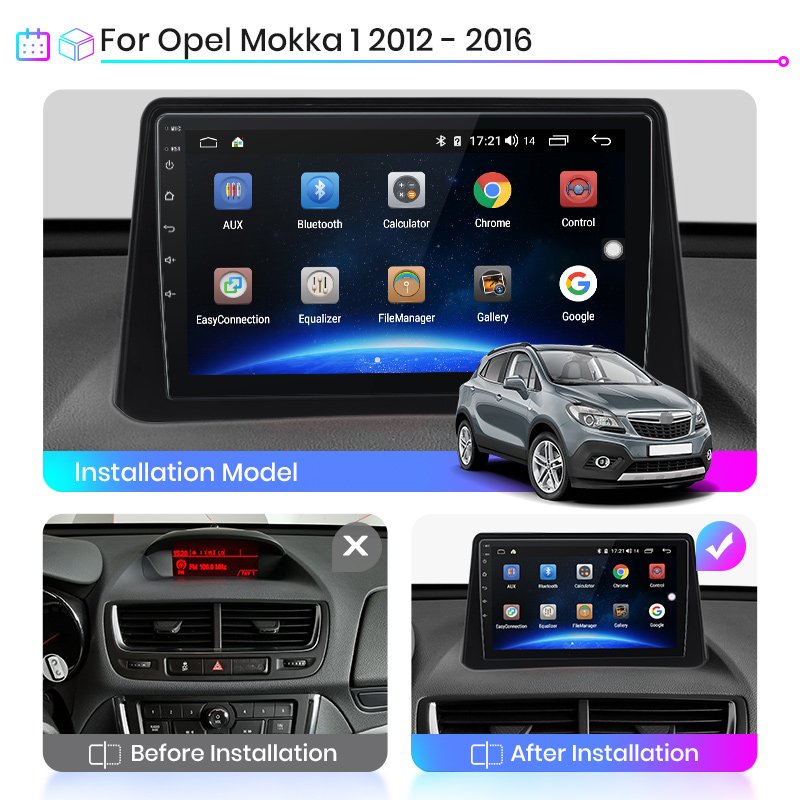 9 inch touch 4G Android 10.0 4G+64G Car Radio Multimedia Player For Opel Mokka 2012 - 2016 GPS Navigation no 2din car dvd player