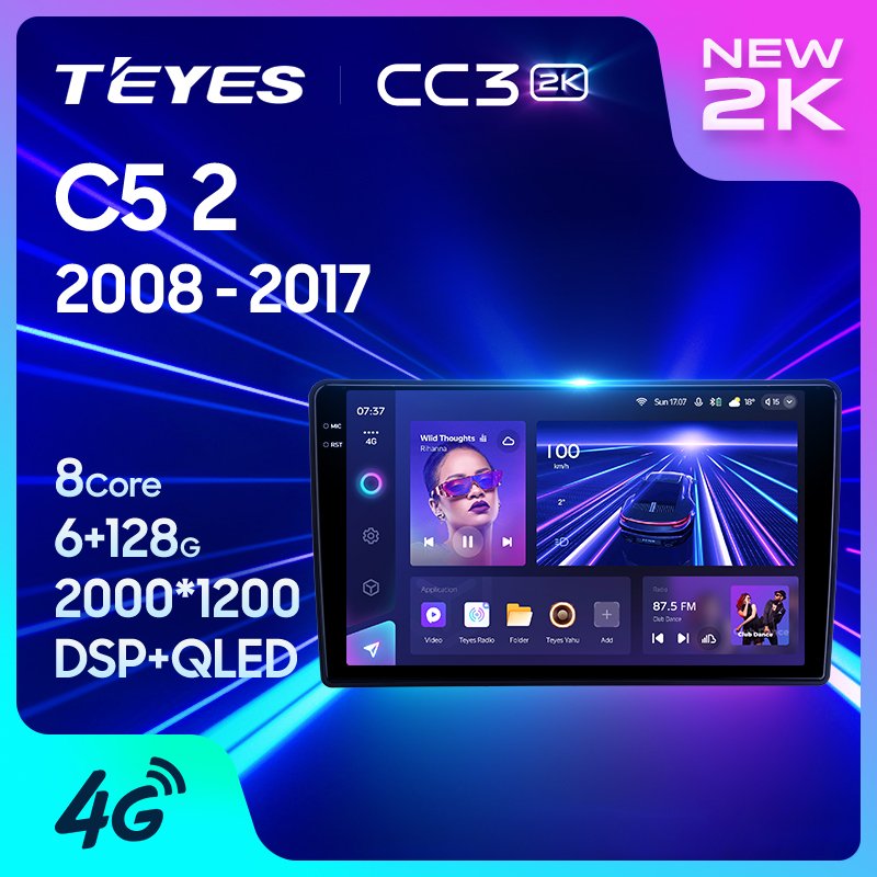 TEYES CC3 2K Car DVD Player For Citroen C5 2 2008 - 2017 9 Inch Android Navigation Car DVD Player