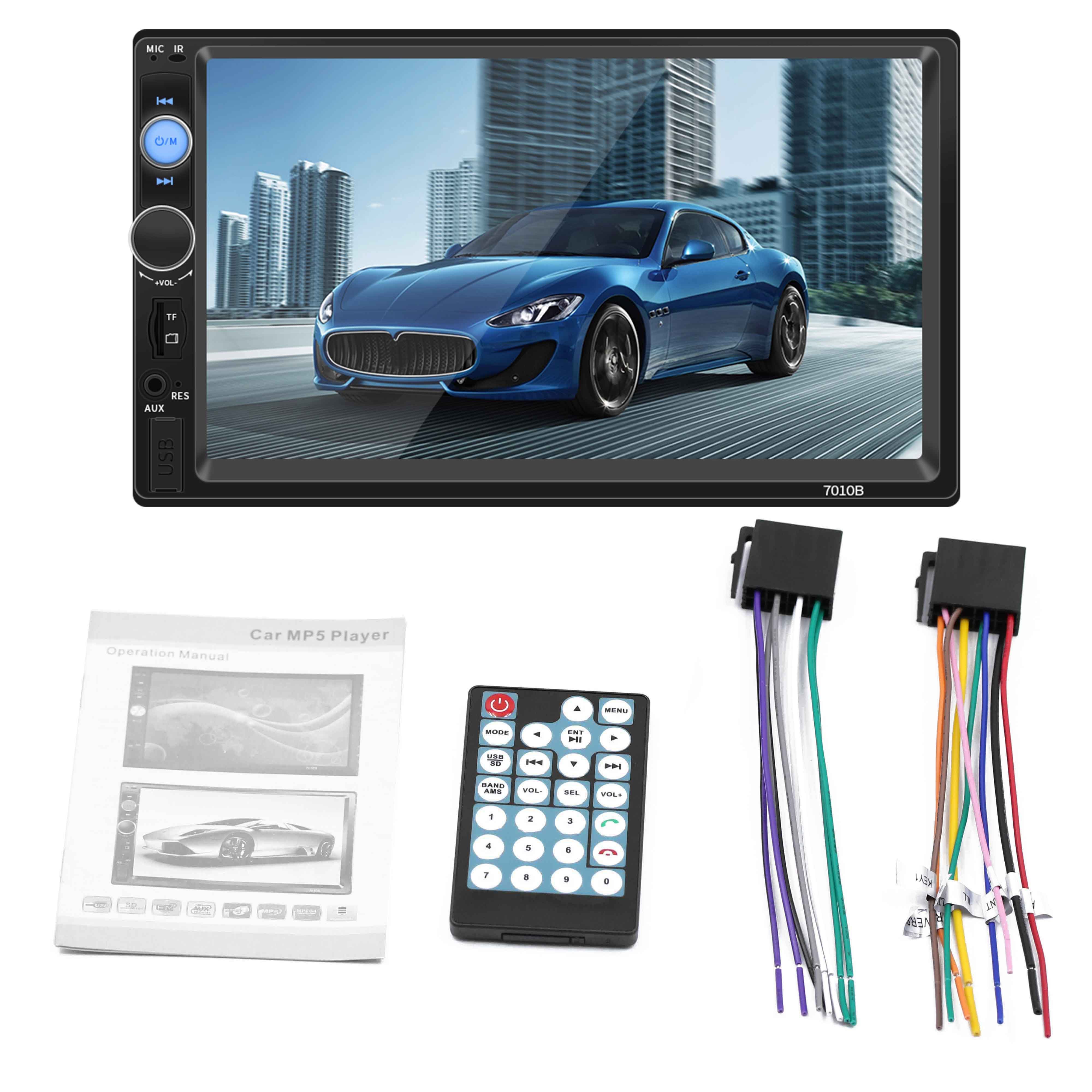7010B 7 Inch 2 DIN Factory Price High Power Touch Screen Mirror link HD Multimedia Car Radio MP5 Player Beakup Camera