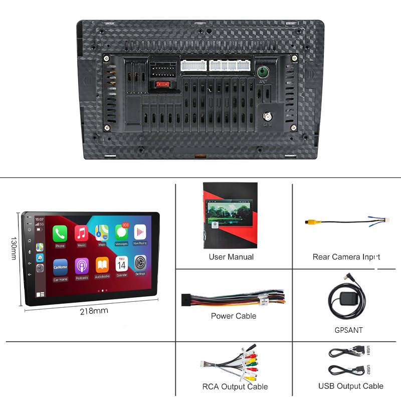 2 Din 9 Inch Android Touch Screen Radio Car DVD Player Multimedia Player Mirror Link FM GPS WIFI 2+32GB IPS Screen Car Radio