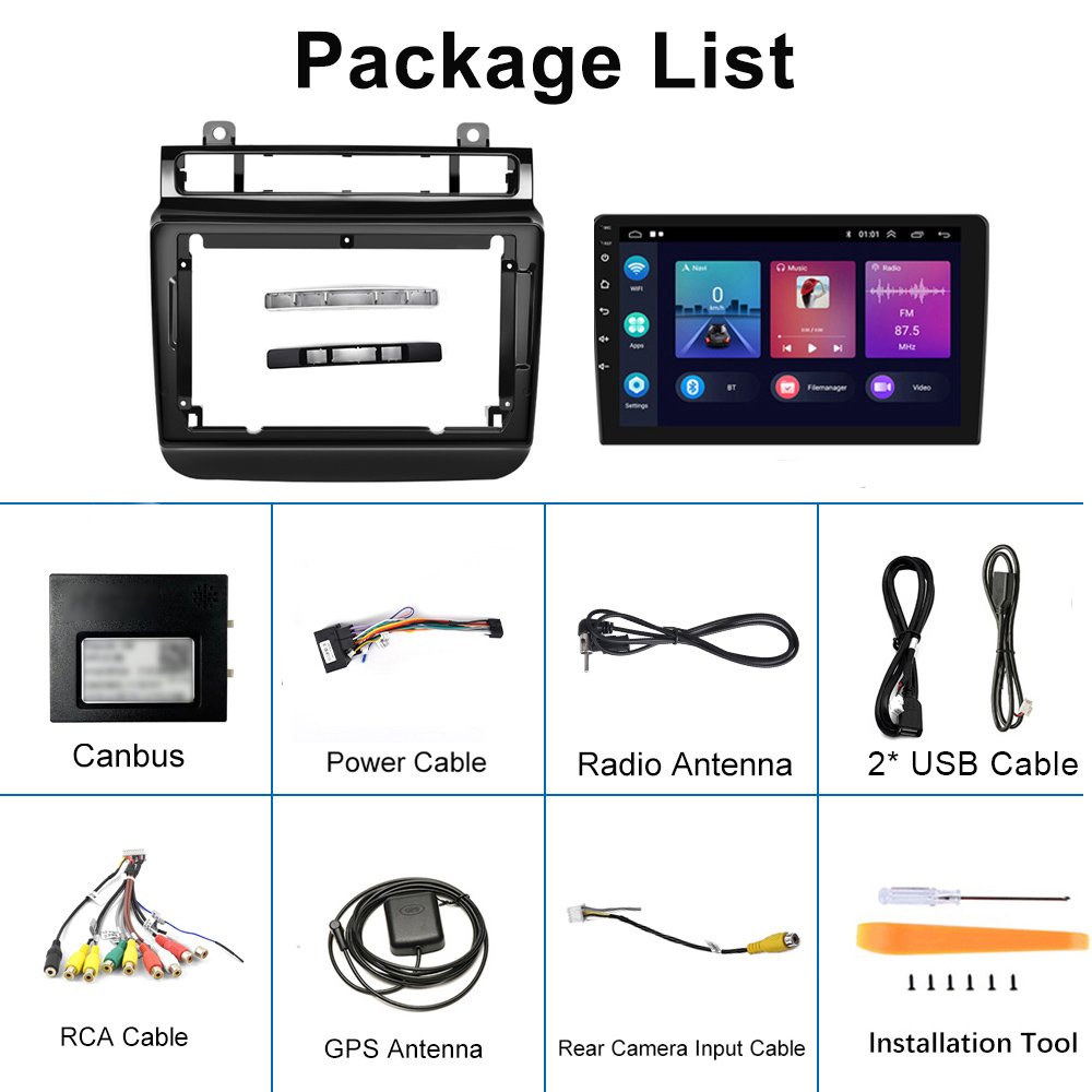 Podofo 9 inch Android Car Radio For VW Touareg 2011-2017 Autoradio Carplay Android Auto GPS Wifi Hifi Music Audio FM RDS