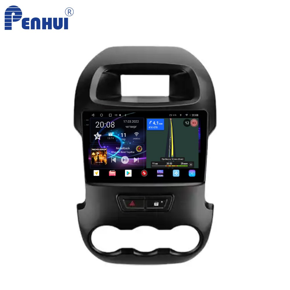 Penhui Android Car DVD Player for Ford Ranger 2011 - 2016 Right hand driver Radio GPS Navigation Audio Video CarPlay DSP Multi