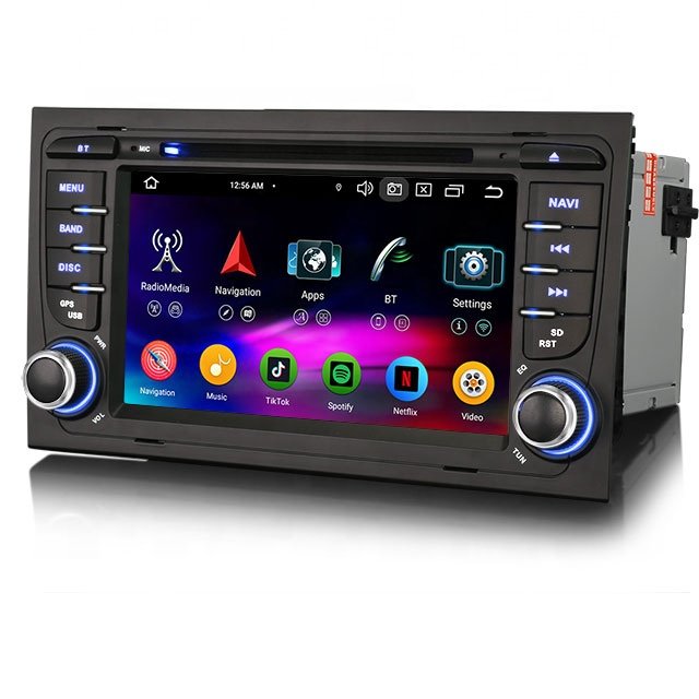 Erisin ES6774A 7" Android 13.0 GPS Automotive Navi System Car DVD Player for Audi A4 SEAT EXEO CarPlay DSP Car Stereo BT5.0