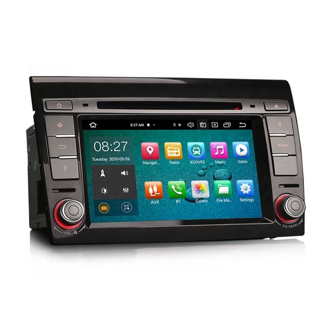 Erisin ES8571F 7 inch Android 12.0 IPS wireless CarPlay 4G BT5.1 DSP SIM Slot car dvd player For Fiat Bravo