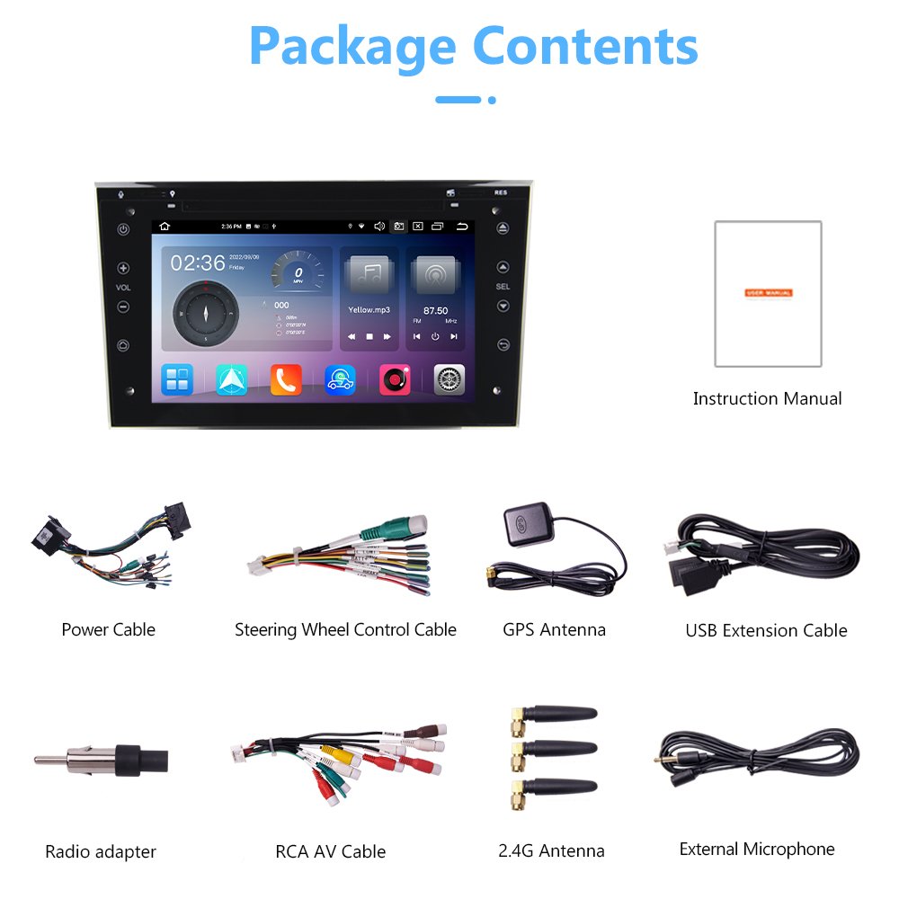 7'' 2 Din Car Stereo Radio Multimedia Player DVD Android10.0 octa-core 4+64G for Opel Astra Vectra Antara Zafira GPS RDS USB