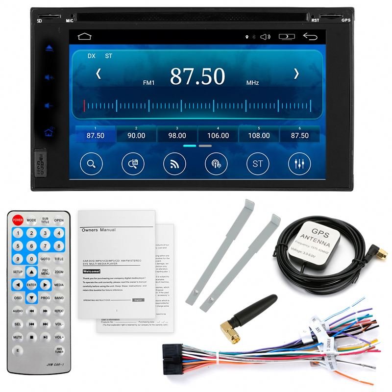 Keshangda KSD-6591D 6.2inch 2din car stereo Bluetooth double din car dvd player with FM radio,Mirror link