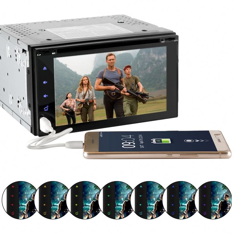 Keshangda KSD-6591D 6.2inch 2din car stereo Bluetooth double din car dvd player with FM radio,Mirror link