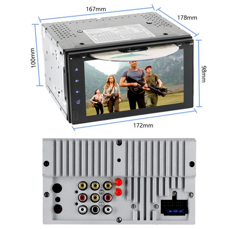 Keshangda KSD-6591D 6.2inch 2din car stereo Bluetooth double din car dvd player with FM radio,Mirror link