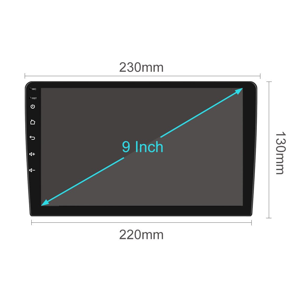 Henmall IPS Touch Screen 9 Inch TS7 Android 2 Din Car Stereo Auto Radio Multimedia GPS Navigation DVD player for Universal Car