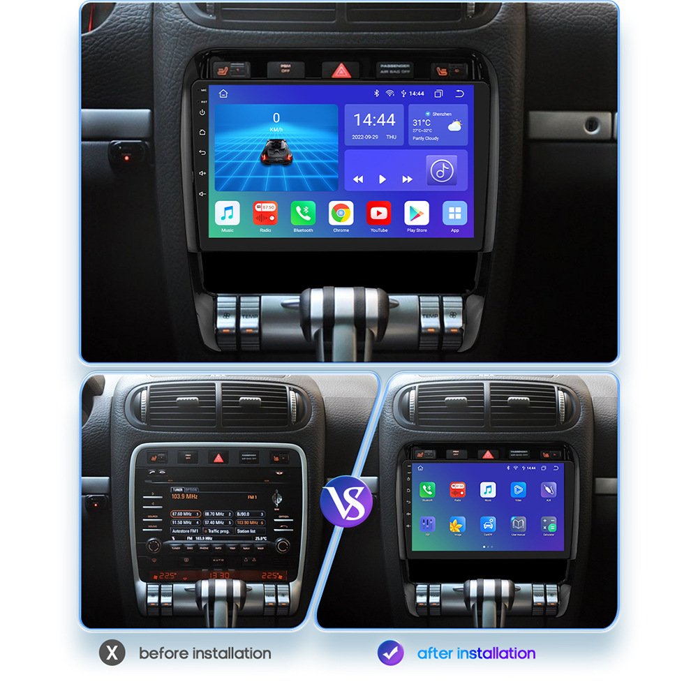 9 Inch Wifi+4G OLED Android 12 car dvd Player for Porsche Cayenne 2002 2010 with radio CarPlay Android Auto car stereo with GPS