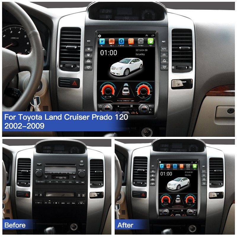 Car Radio For Lexus GX470 DSP Stereo Multimedia Player For Toyota Land Cruiser Prado 120 2002 - 2009 Android Auto GPS Carplay BT