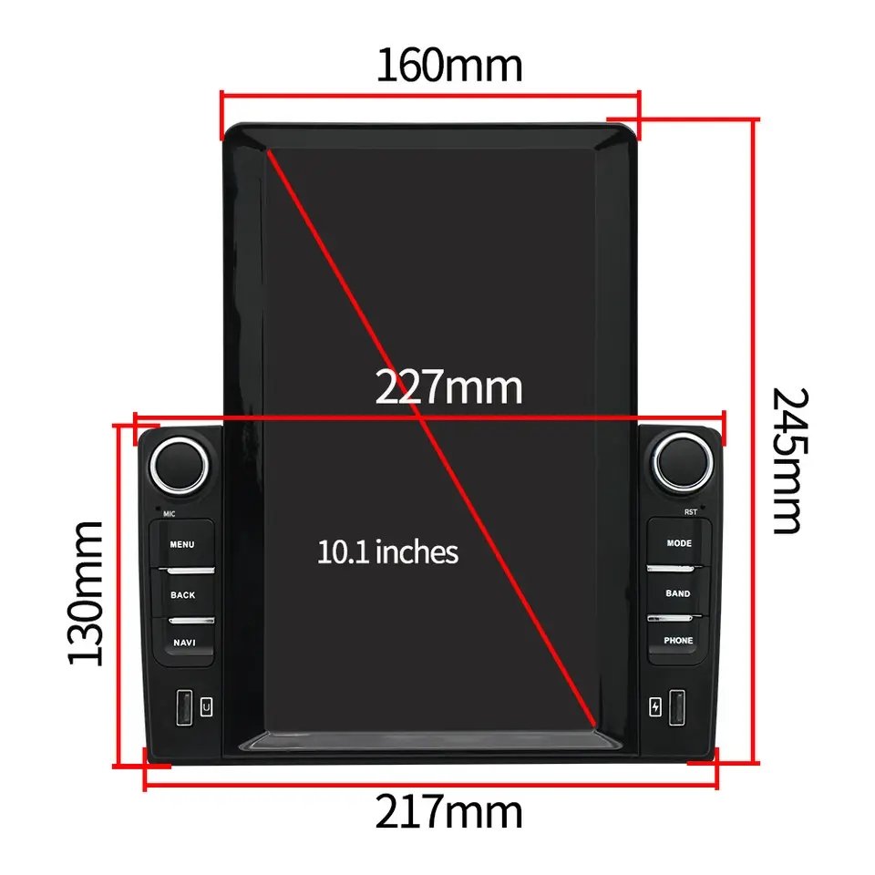 Universal Android Vertical screen CAR DVD player GPS Navigation 10.1 Inch Car Radio Car Stereos Multimedia System