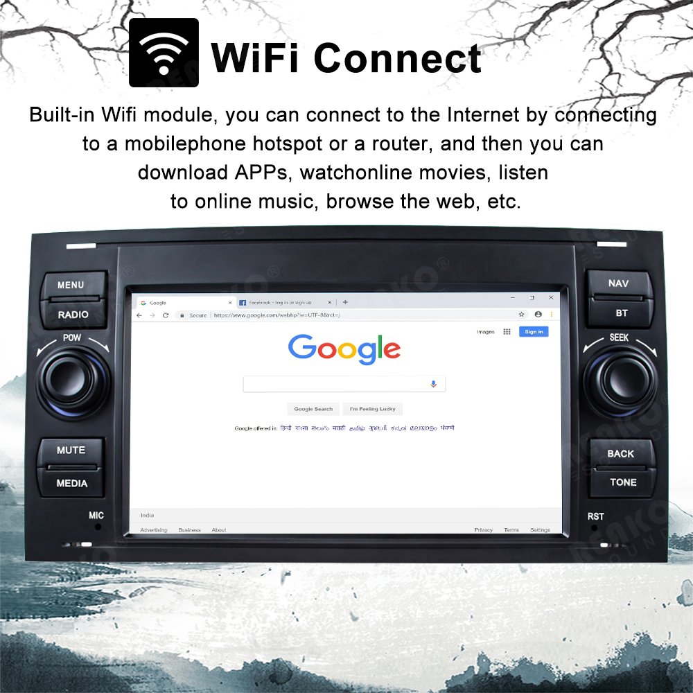 Android Car Radio For Ford/Connect/Fiesta/Transit/Focus 7 inch Autoradio Stereo GPS GPS FM EQ Wifi Car DVD Player