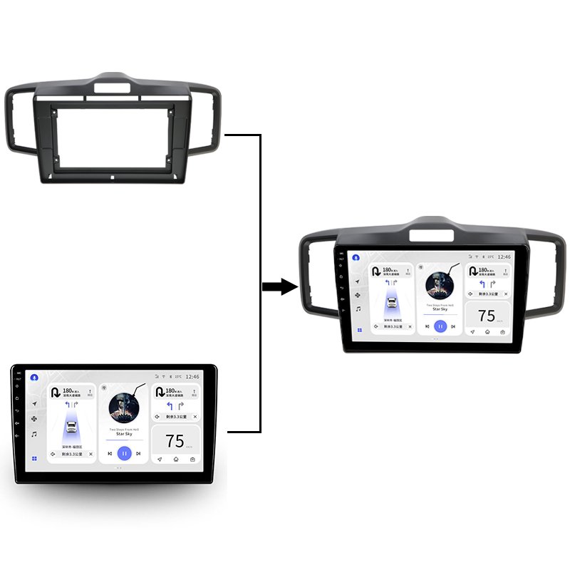 Aijia Car DVD Player frame Interface Navigator For android car radio Frame Dashboard Panel