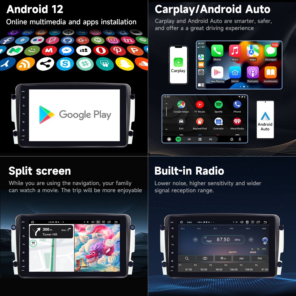 For Mercedes Benz C Class W203 2000-2006 IPS touch screen Car DVD Player Android Multimedia 8 inch