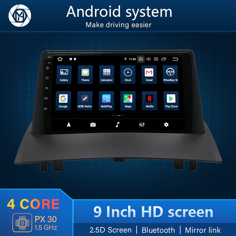 2+32g Mirror Link Gps Wifi Ram Octa Touch Android Radio Car Dvd Player For RENAULT MEGANE 2