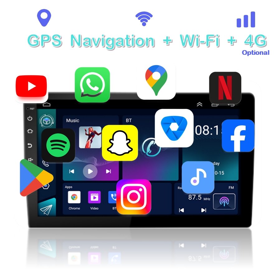 Zmecar 4-Core 2+32GB Android Car Dvd Player Audio Stereo Multimedia Head Unit 9 Inch Universal Car Radio Player