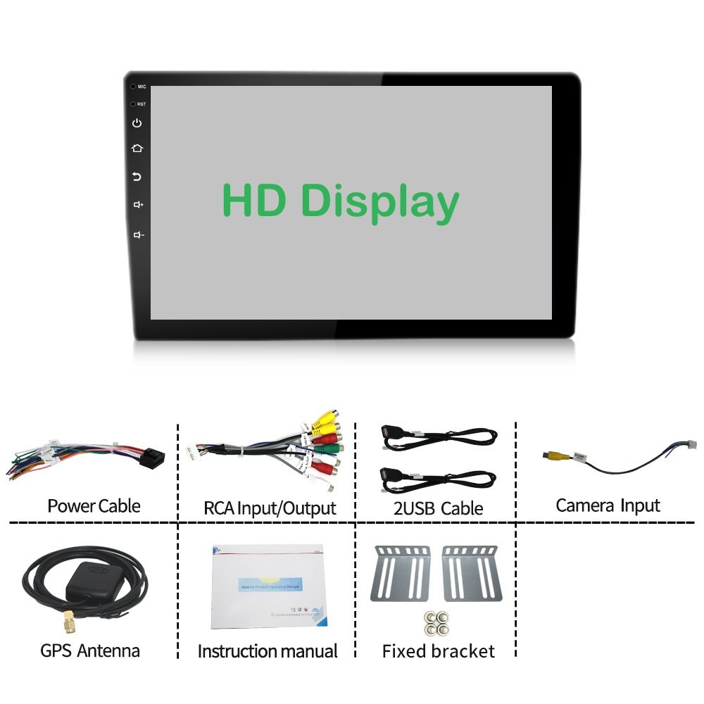 Zmecar 4-Core 2+32GB Android Car Dvd Player Audio Stereo Multimedia Head Unit 9 Inch Universal Car Radio Player