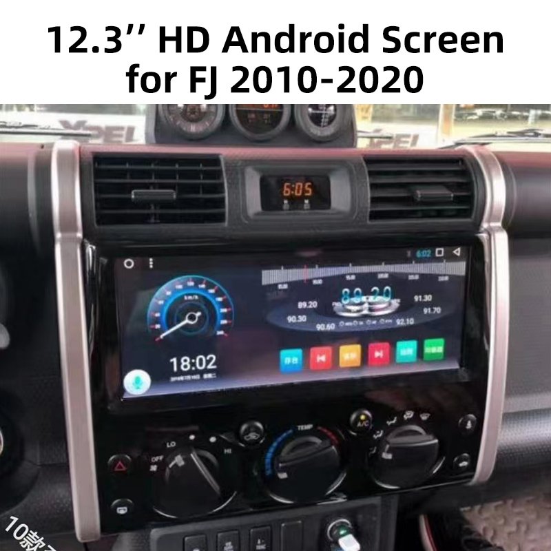 12.3 inch dvd car radio stereo android 11 touch screen multimedia player carplay For Toyota Land Cruiser FJ 2010-2020