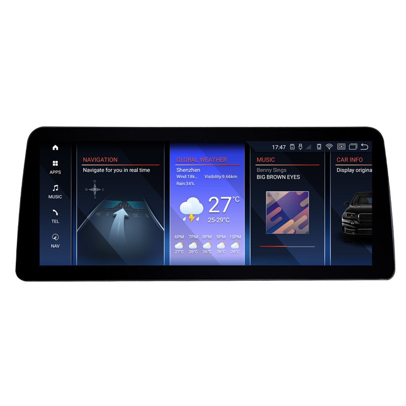 KANOR 12.3" Android 13 Screen Auto Carplay For BMW X3 F25 X4 F26 Multimedia Head Unit With Original Navigation Upgrade Display