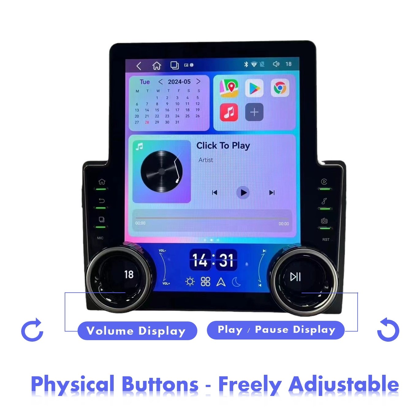 Zmecar Android OS 9.7" Vertical Diamond 2k Series Screen Dual Knob DSP 4G Wireless Carplay Android Auto Car DVD Player