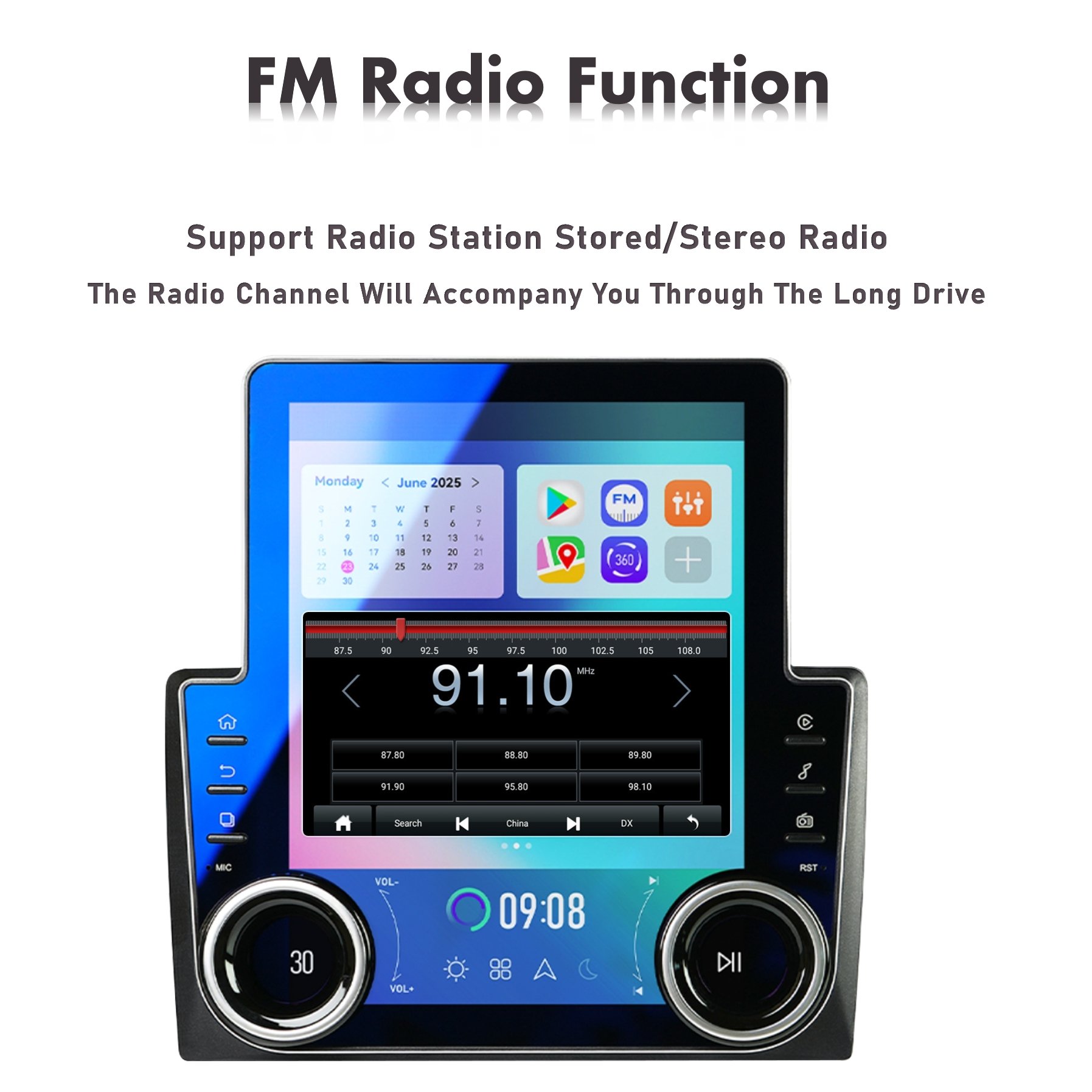 Zmecar Android OS 9.7" Vertical Diamond 2k Series Screen Dual Knob DSP 4G Wireless Carplay Android Auto Car DVD Player
