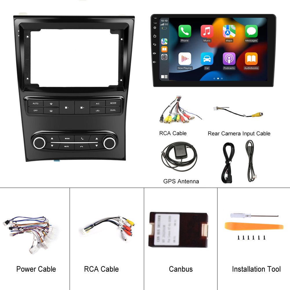 (USA Stock) Podofo 9'' Android Car Radio Carplay Android Auto GPS RDS HIFI Support AHD Camera For Lexus IS/GS300 1999-2004