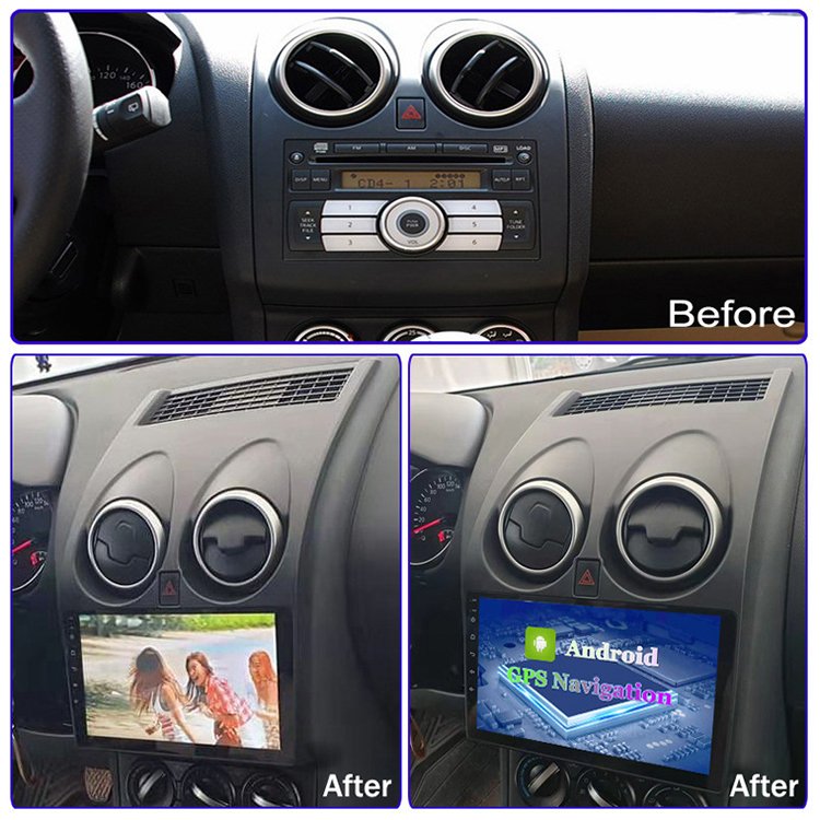 9 Inch Touch Screen Gps Navigation Double Din Radio Mp5 Head Unit Car Audio System For Nissan Qashqai 2008-2014