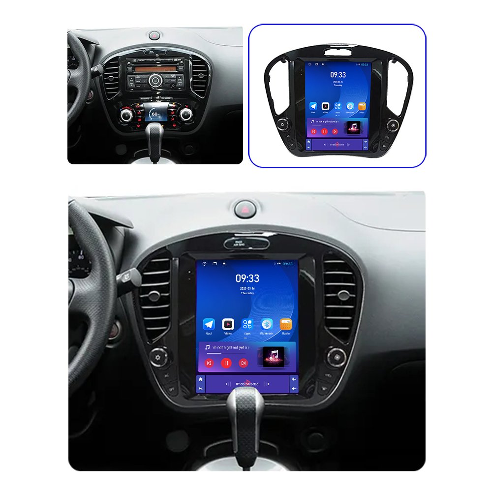 9.7" tesla Style car video player For Nissan juke 2011-2019 GPS navigation built-in dsp carplay car android radio head unit
