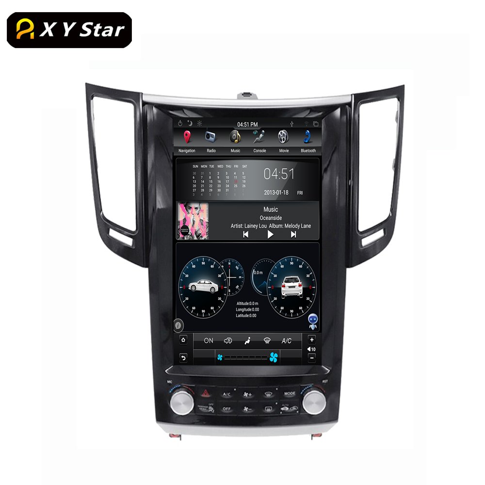 12.1" Tesla Style Video Car Dvd Player Built-in Hd Android Navigation For Infiniti FX FX25 FX35 FX37 Qx70 FX50