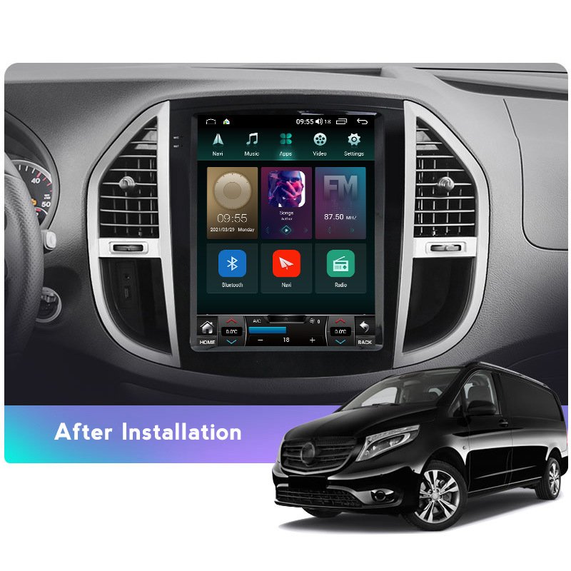 Tesla Style Vertical Screen Android Car Radio For Mercedes Benz Vito 3 W447 2014 - 2020 Car DVD Multimedia Player