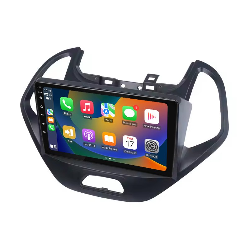 Qled Screen 9Inch Double Din Car Stereo 2Din Android Car Radio Car DVD Player Navigation GPS 2.0ghz For Ford Figo With Fit Frame