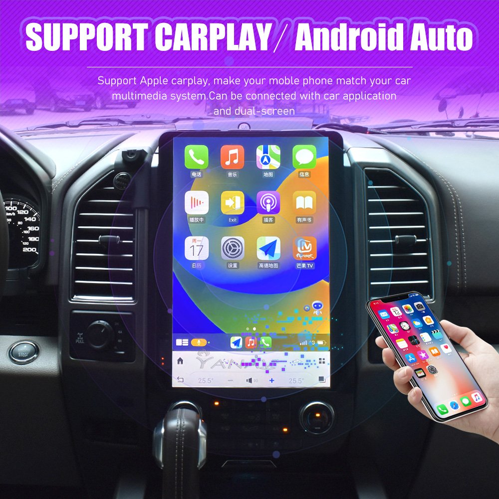 Qualcomm Android 13 GPS Navigation Auto Stereo 4G WIFI Multimedia Player Car Radio For Ford F150 2015 2016 2017 2018 2019-2021