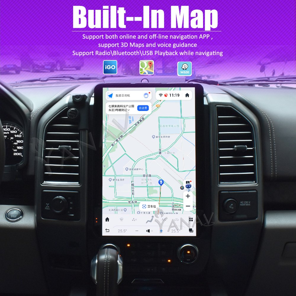 Qualcomm Android 13 GPS Navigation Auto Stereo 4G WIFI Multimedia Player Car Radio For Ford F150 2015 2016 2017 2018 2019-2021