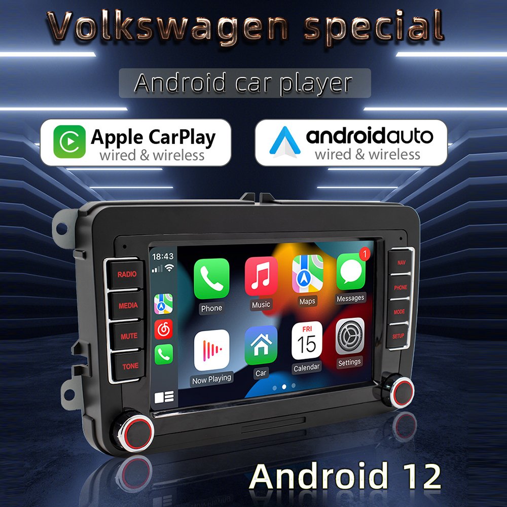 7 Inch WIFI BT Car DVD Player Auto Radio VW Volkswagen Models Golf Polo Tiguan Passat B7 B6 Leon RDS FM Android Car Multimedia