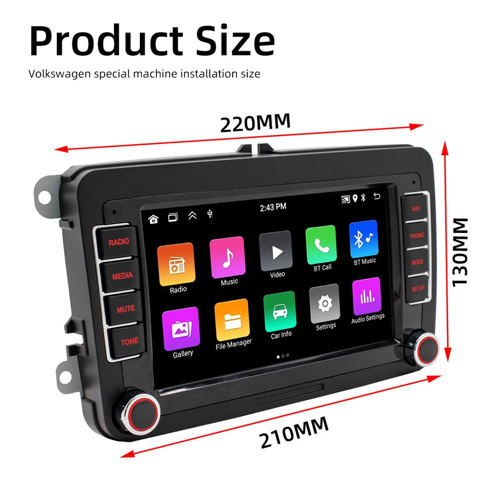 7 Inch WIFI BT Car DVD Player Auto Radio VW Volkswagen Models Golf Polo Tiguan Passat B7 B6 Leon RDS FM Android Car Multimedia