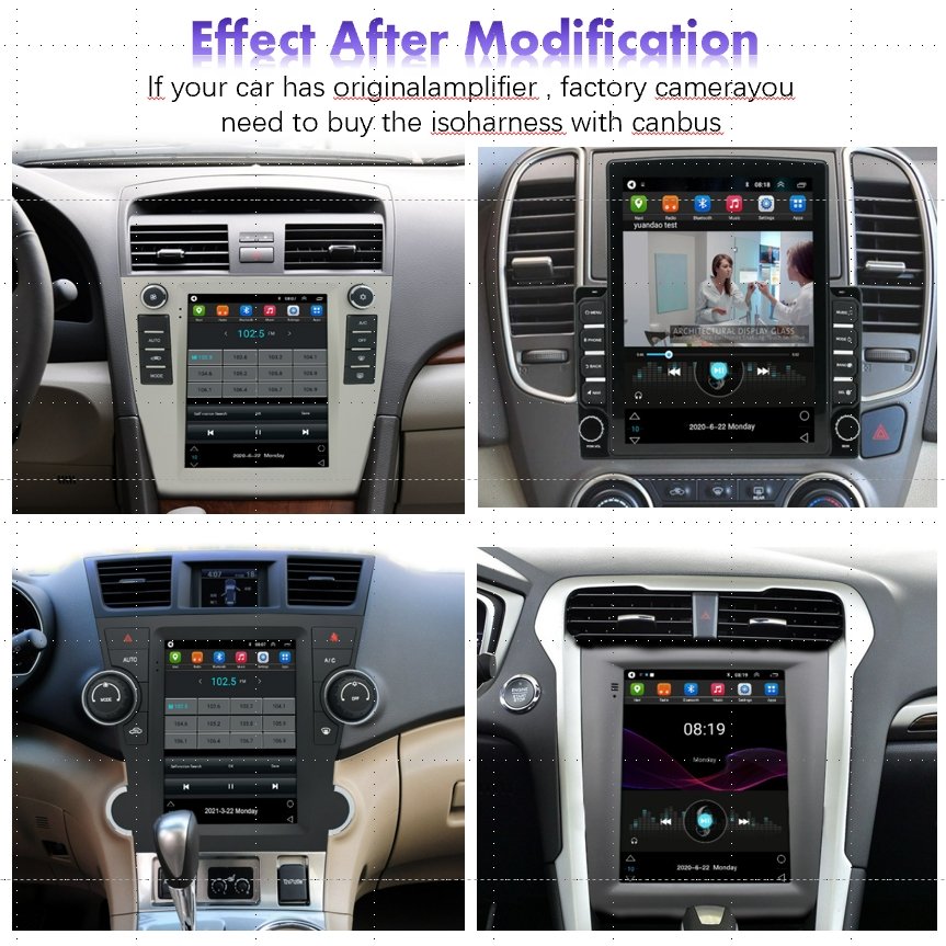 Zmecar Vertical Carplay Screen 9.7 Inch Car Dvd Player Android Car Radio Stereo Android Player For Toyota Corolla Tacoma Camry