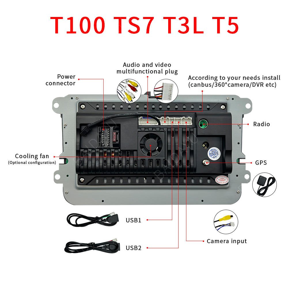 Double Din Android Car Radio 9" Auto radio WIFI GPS USB For Volkswagen Tiguan L 2017-2020 Android original style Car Dvd Player