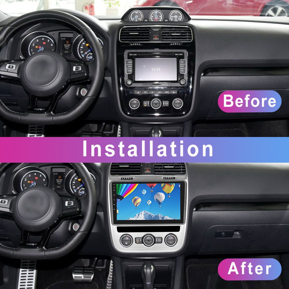 Podofo 9" Android 13 Car Stereo Radio For Volkswagen Scirocco 2015-2016 Carplay Android Auto GPS Wifi Hifi Audio FM RDS