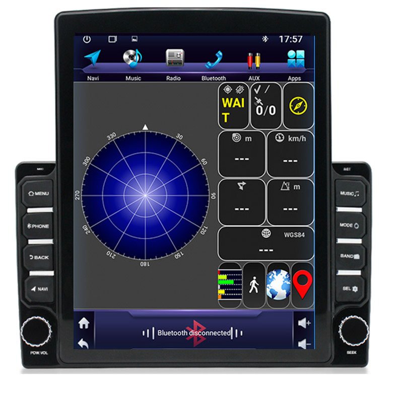 Universal autoradio 9.7'' inch android 2din touch screen car dvd player with Vertical style