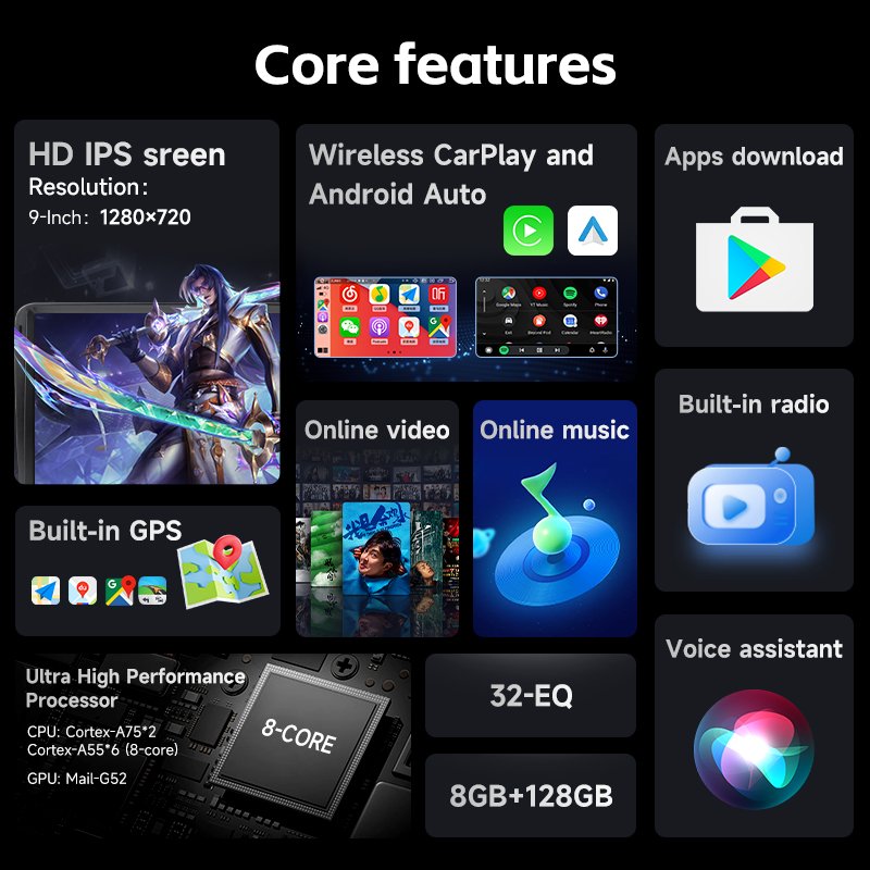 9" 4+64/8+128 Carplay Android Auto Android Car Radio For VW Passat Volkswagen Touch Screen