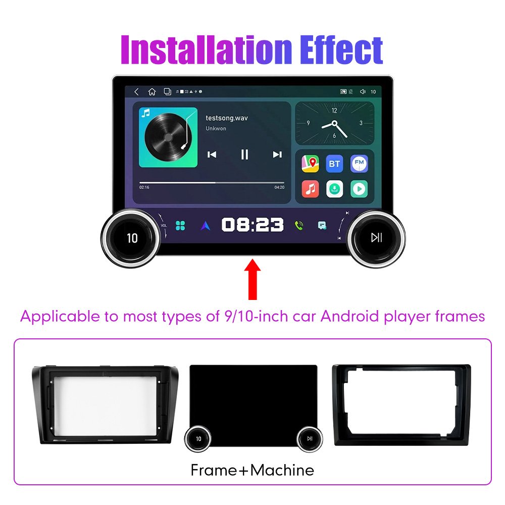 11.8Inch 2Din Android Car Radio For Mazda 3 2004-2010 2K QLED Screen Car Stereo Car DVD Player Carplay Android Auto