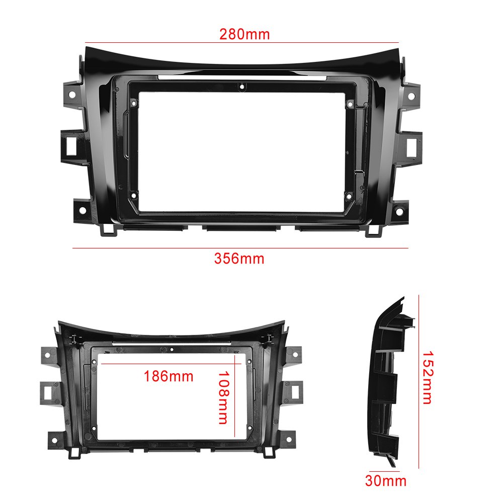 Podofo 9'' Car Radio Wiring Harness Android Frame Dashboard Installation Kits For Nissan NAVARA/TERRA 2017